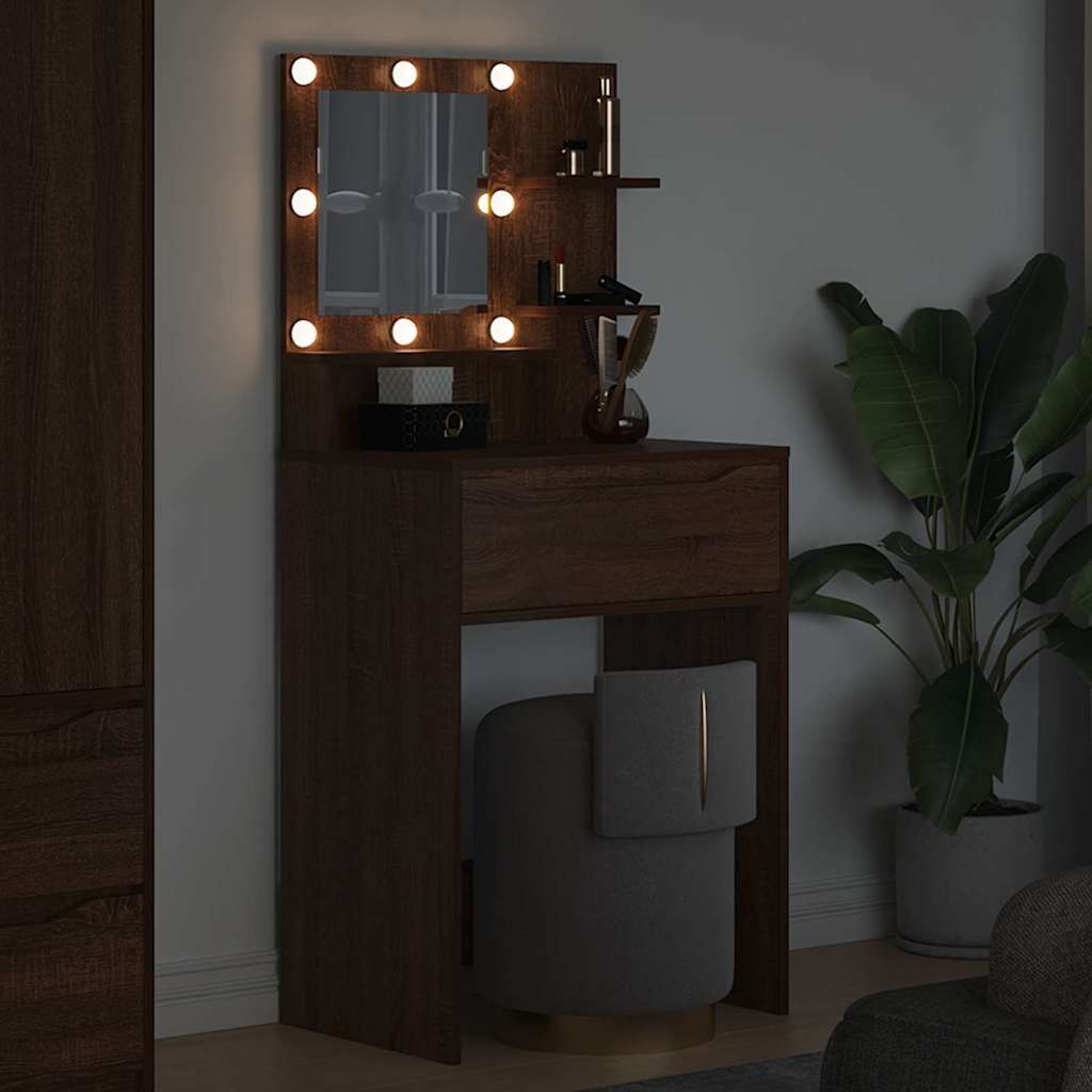 Sminkbord Brun Ek 80 x 39,6 x 135 cm