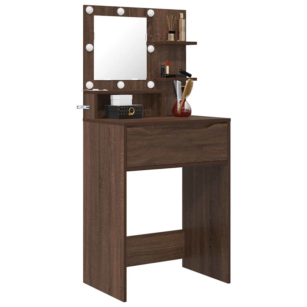 Sminkbord Brun Ek 80 x 39,6 x 135 cm