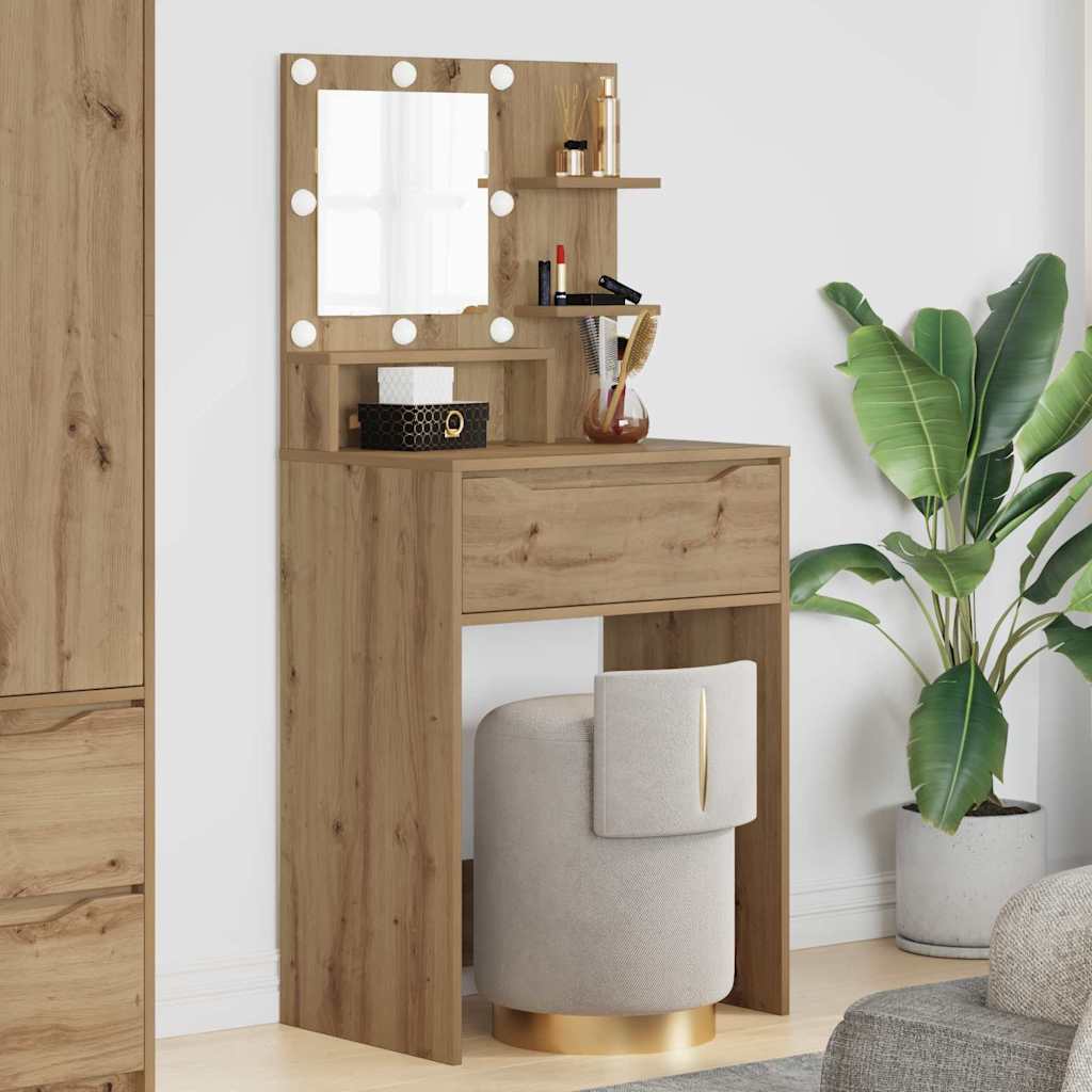 Sminkbord med låda Artisan Ek 80 x 39,6 x 135 cm