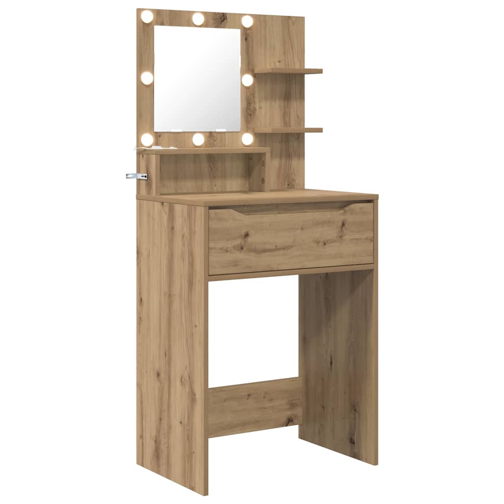Sminkbord med låda Artisan Ek 80 x 39,6 x 135 cm