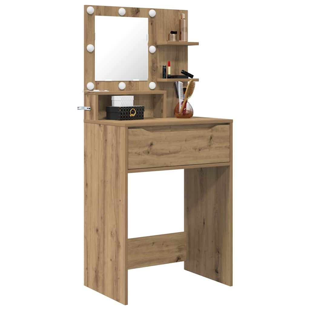 Sminkbord med låda Artisan Ek 80 x 39,6 x 135 cm