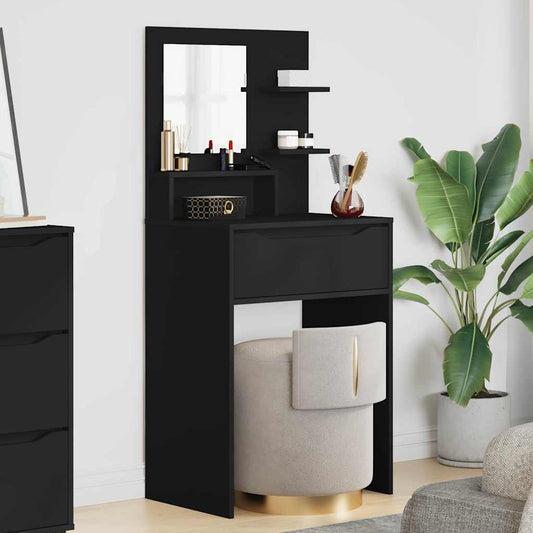 Sminkbord Svart 80 x 39,6 x 135 cm