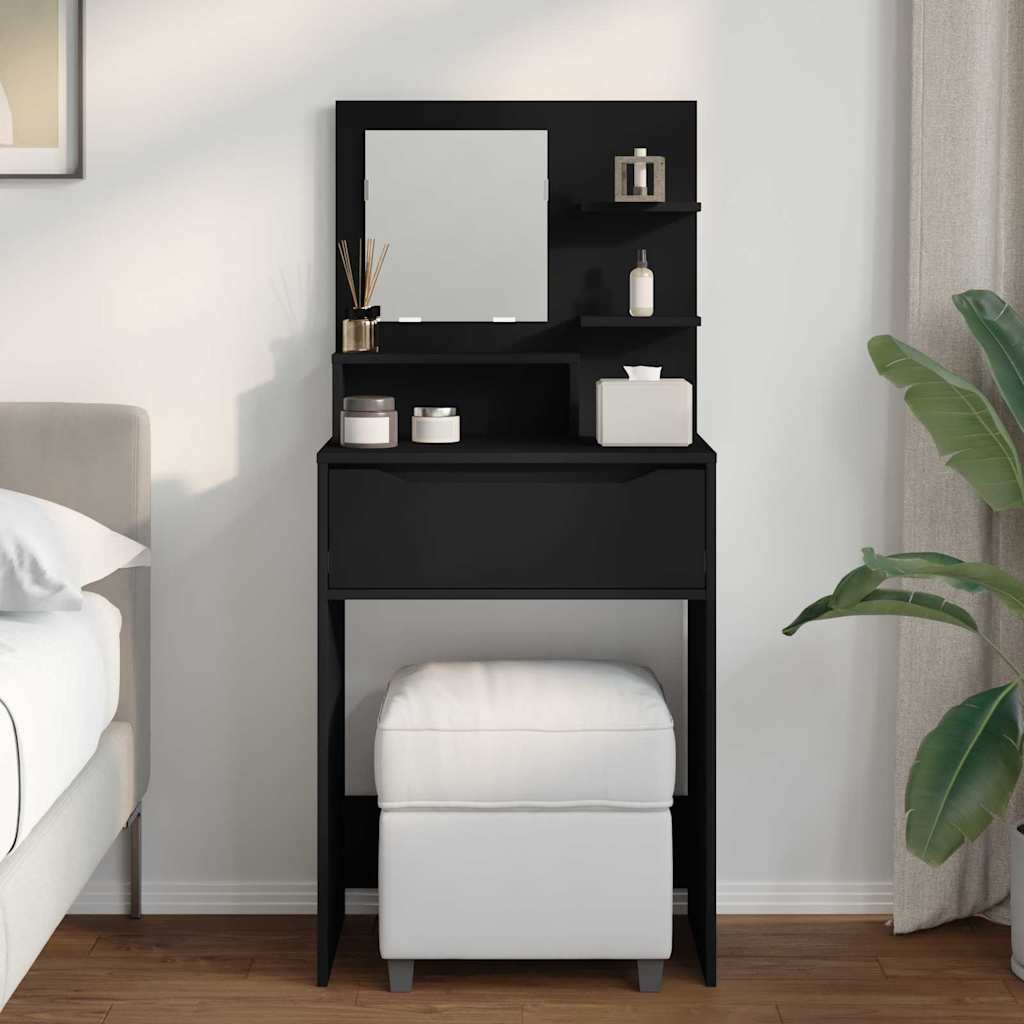 Sminkbord Svart 80 x 39,6 x 135 cm