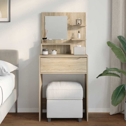 Sminkbord med låda Sonoma Ek 80 x 39,6 x 135 cm