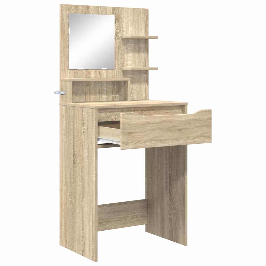 Sminkbord med låda Sonoma Ek 80 x 39,6 x 135 cm