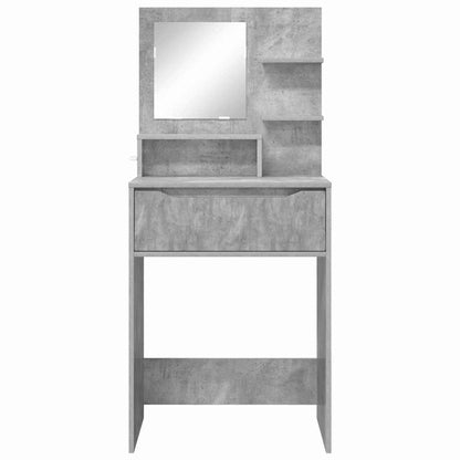 Sminkbord med låda Betonggrå 80 x 39,6 x 135 cm