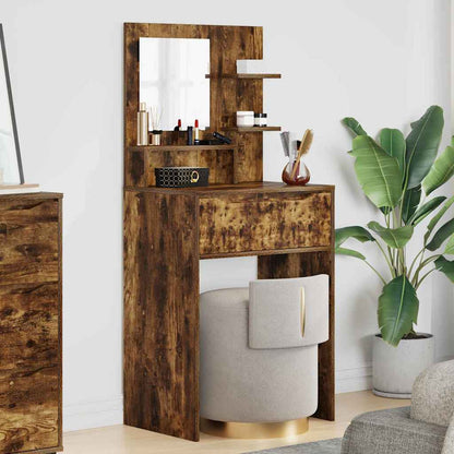 Sminkbord Rökfärgad Ek 80 x 39,6 x 135 cm