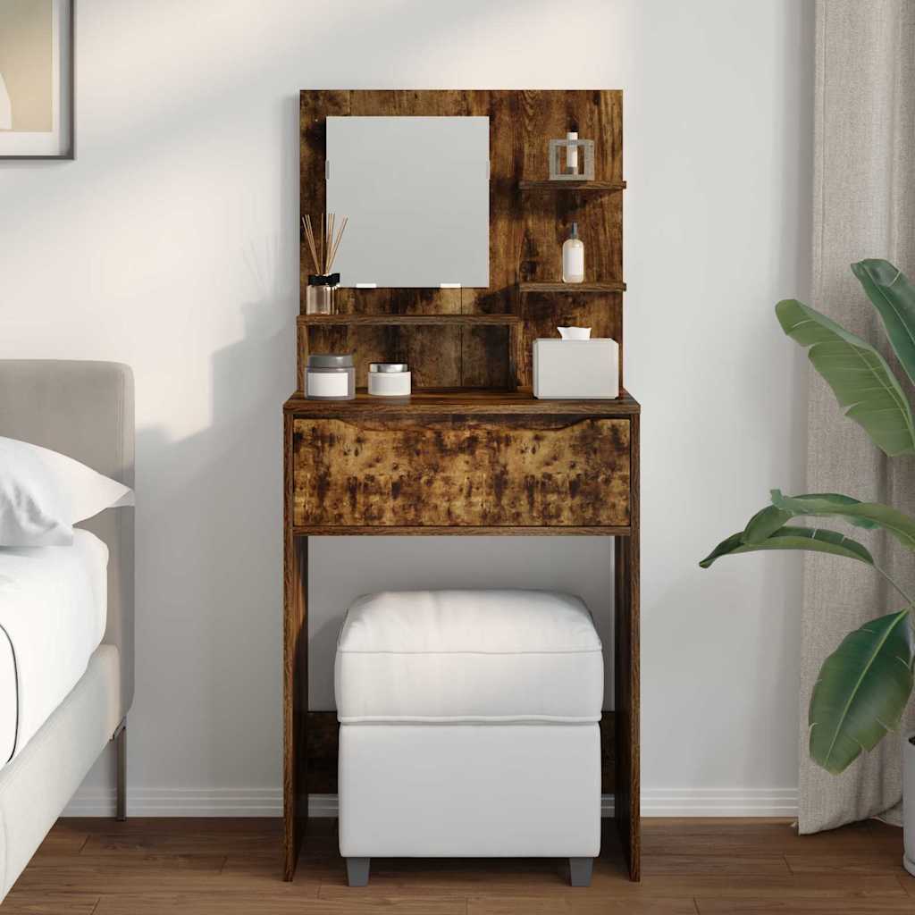 Sminkbord Rökfärgad Ek 80 x 39,6 x 135 cm