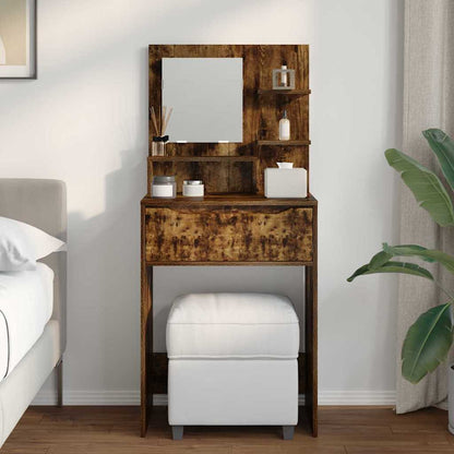 Sminkbord Rökfärgad Ek 80 x 39,6 x 135 cm