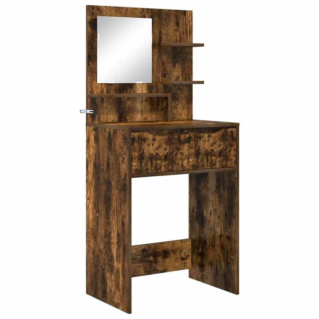 Sminkbord Rökfärgad Ek 80 x 39,6 x 135 cm