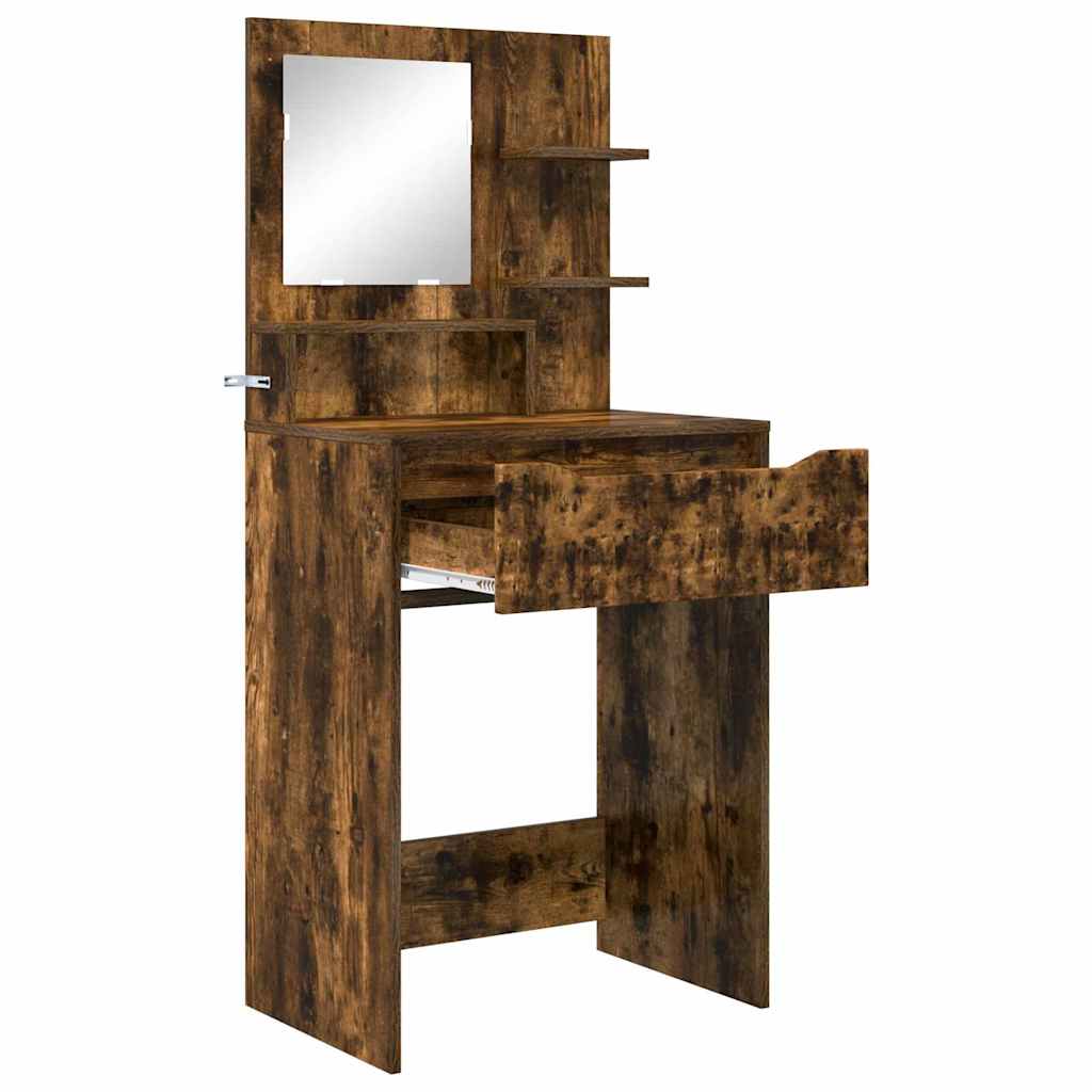 Sminkbord Rökfärgad Ek 80 x 39,6 x 135 cm