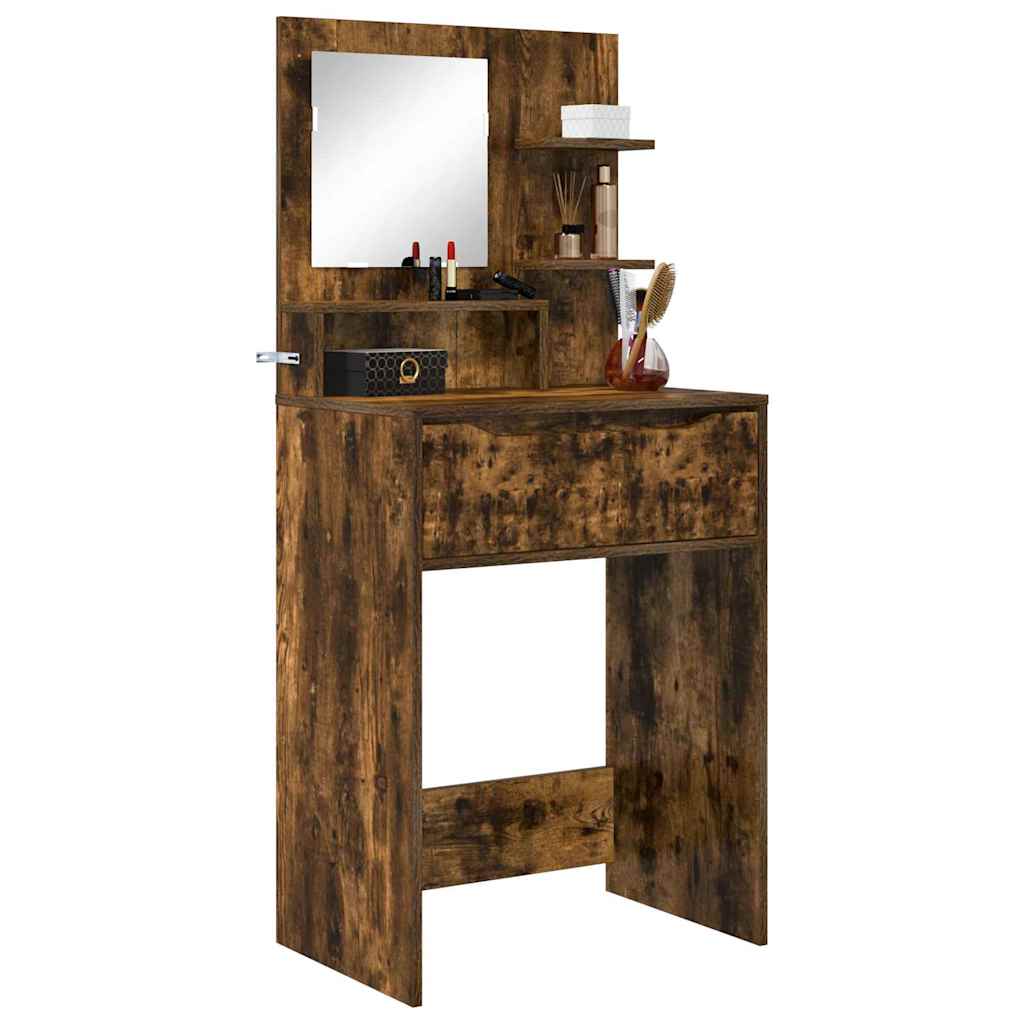 Sminkbord Rökfärgad Ek 80 x 39,6 x 135 cm