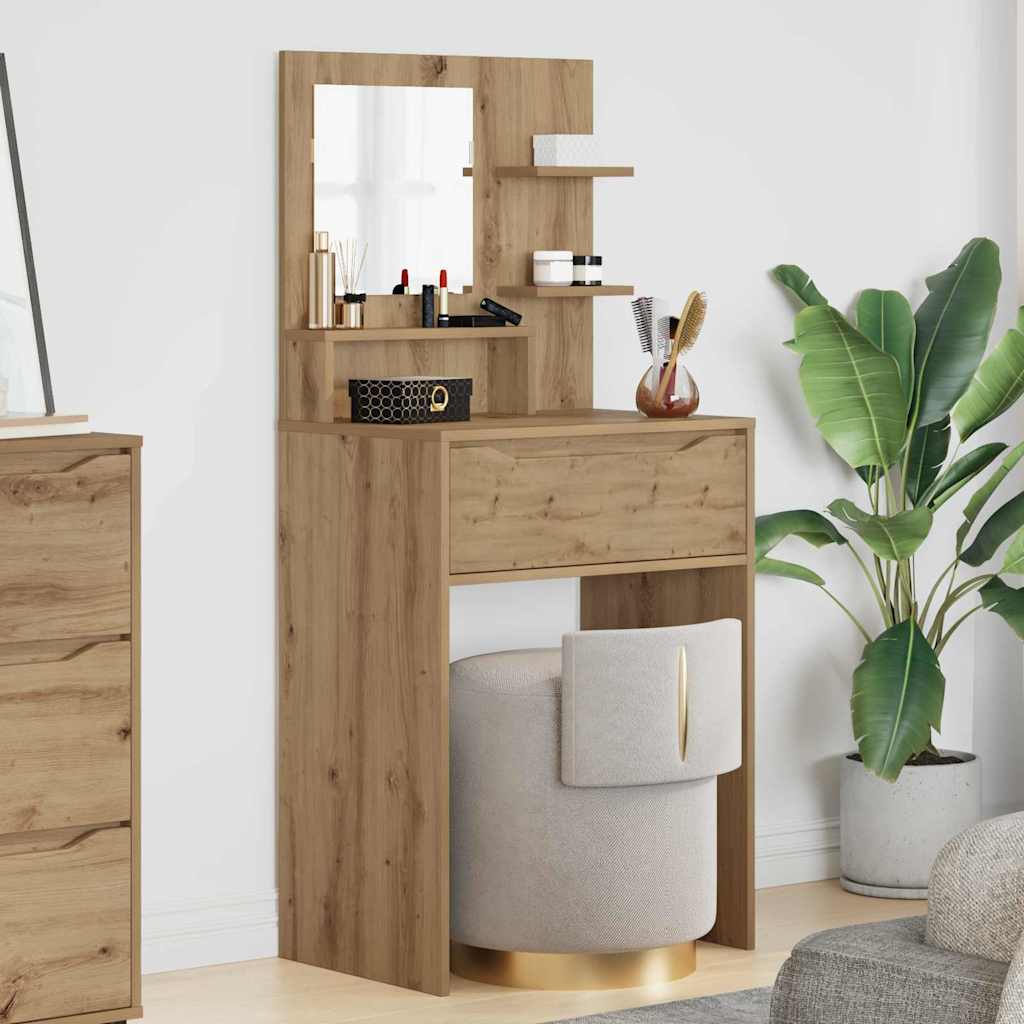 Sminkbord med låda Artisan Ek 80 x 39,6 x 135 cm