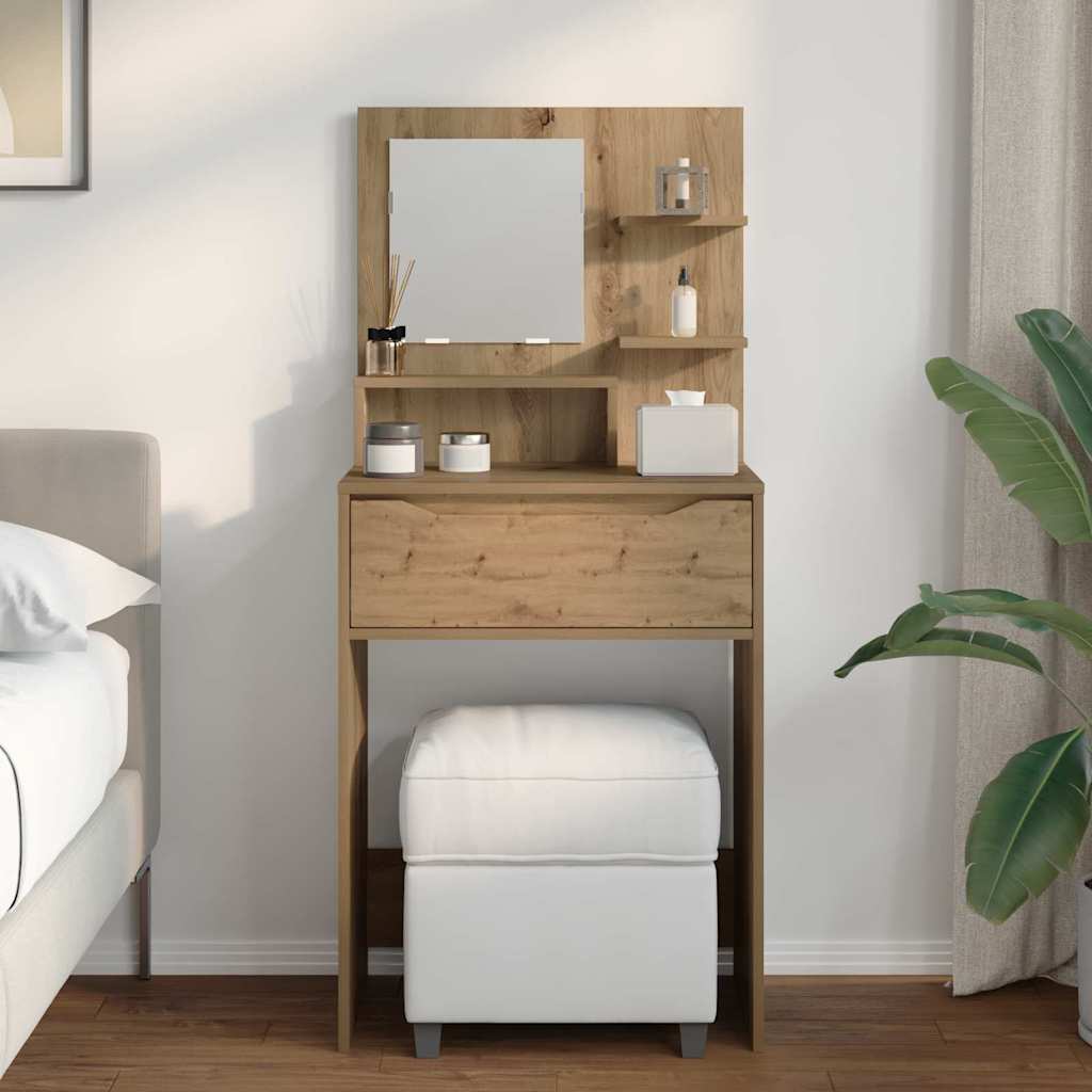 Sminkbord med låda Artisan Ek 80 x 39,6 x 135 cm