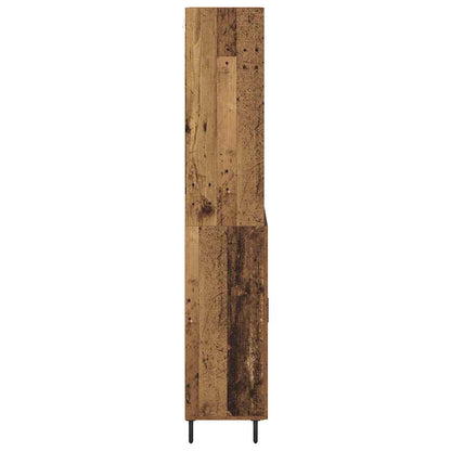 Skåp Åldrat Trä 69,5 x 34 x 180 cm och glas