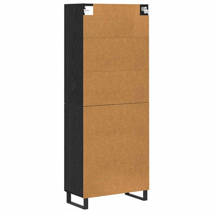 Skåp Svart Ek 69,5 x 34 x 180 cm Konstruerat trä