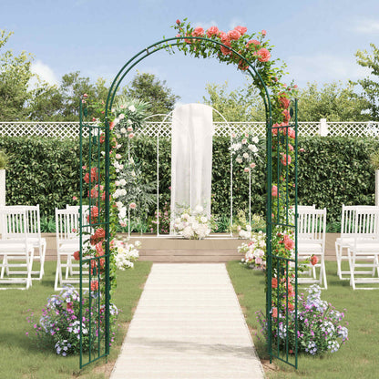 Utomhus Blomställning Växtstöd Trädgårdsbåge Enfärgad Grön 115 x 37 x 226 cm