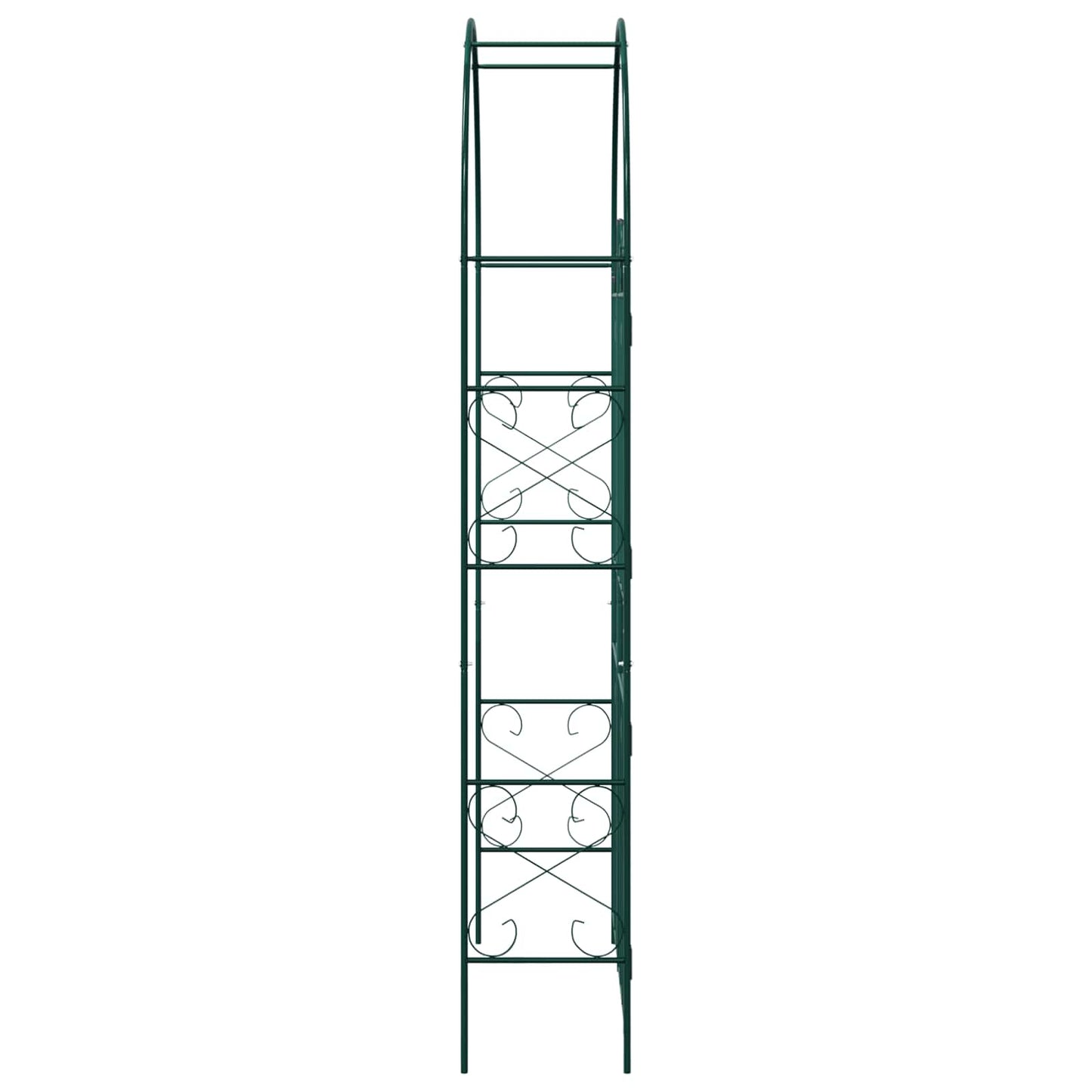 Utomhus Blomställning Växtstöd Trädgårdsbåge Enfärgad Grön 115 x 37 x 226 cm