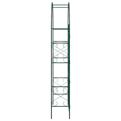 Utomhus Blomställning Växtstöd Trädgårdsbåge Enfärgad Grön 115 x 37 x 226 cm