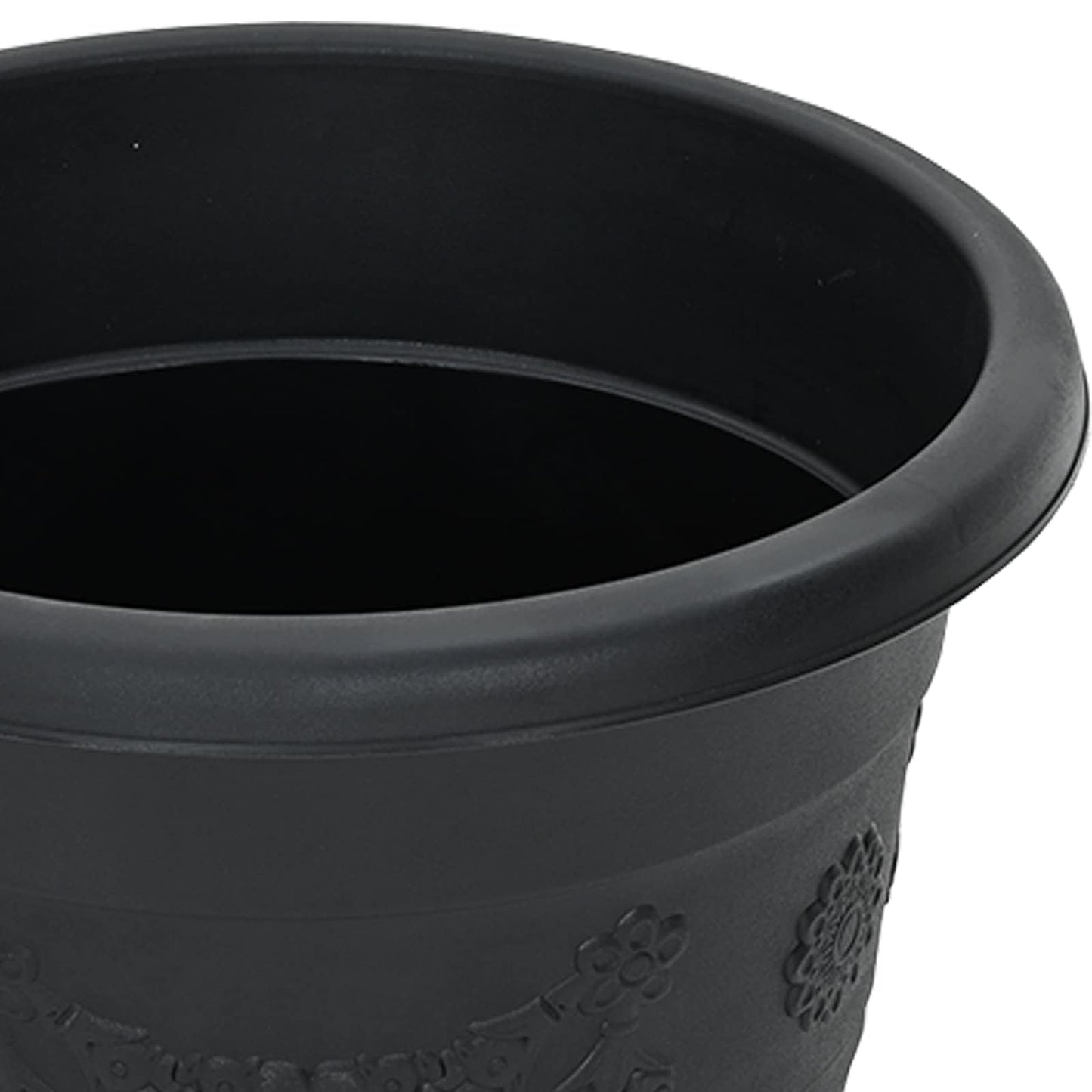 Växtkrukor 24 pcs Svart Ø 39 x 32 cm Plast
