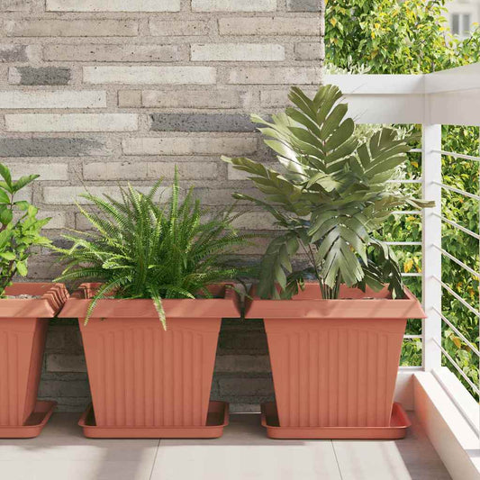 Växtkrukor 6 pcs Murgrön 43 x 43 x 33,5 cm Plast