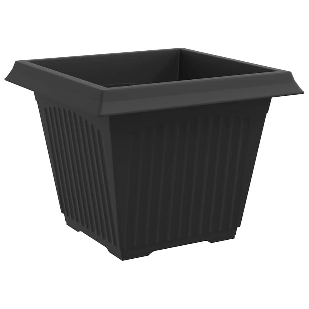 Växtkrukor 6 pcs Svart 43 x 43 x 33,5 cm Plast