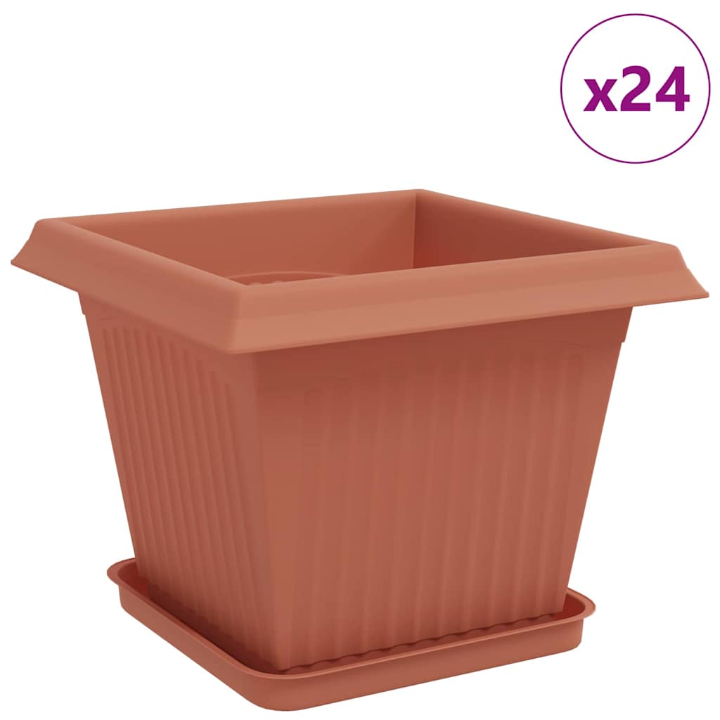 Växtkrukor 24 pcs Murgrön 33 x 33 x 26 cm Plast