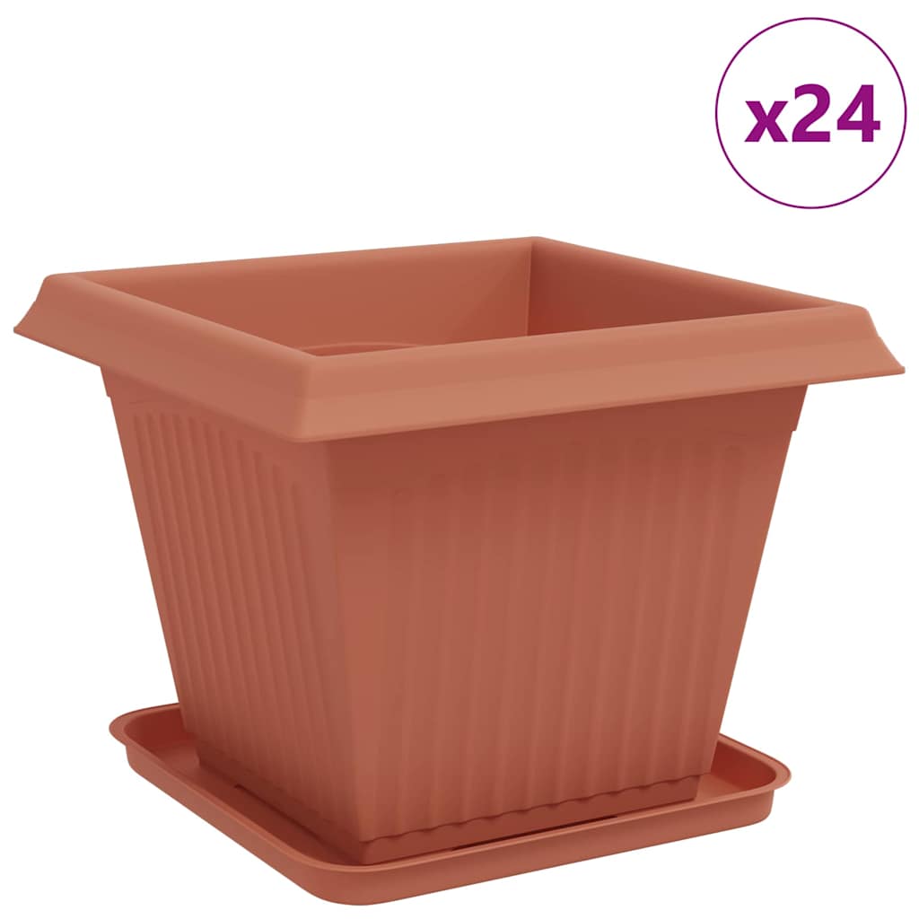 Växtkrukor 24 pcs Murgrön 38 x 38 x 30 cm Plast