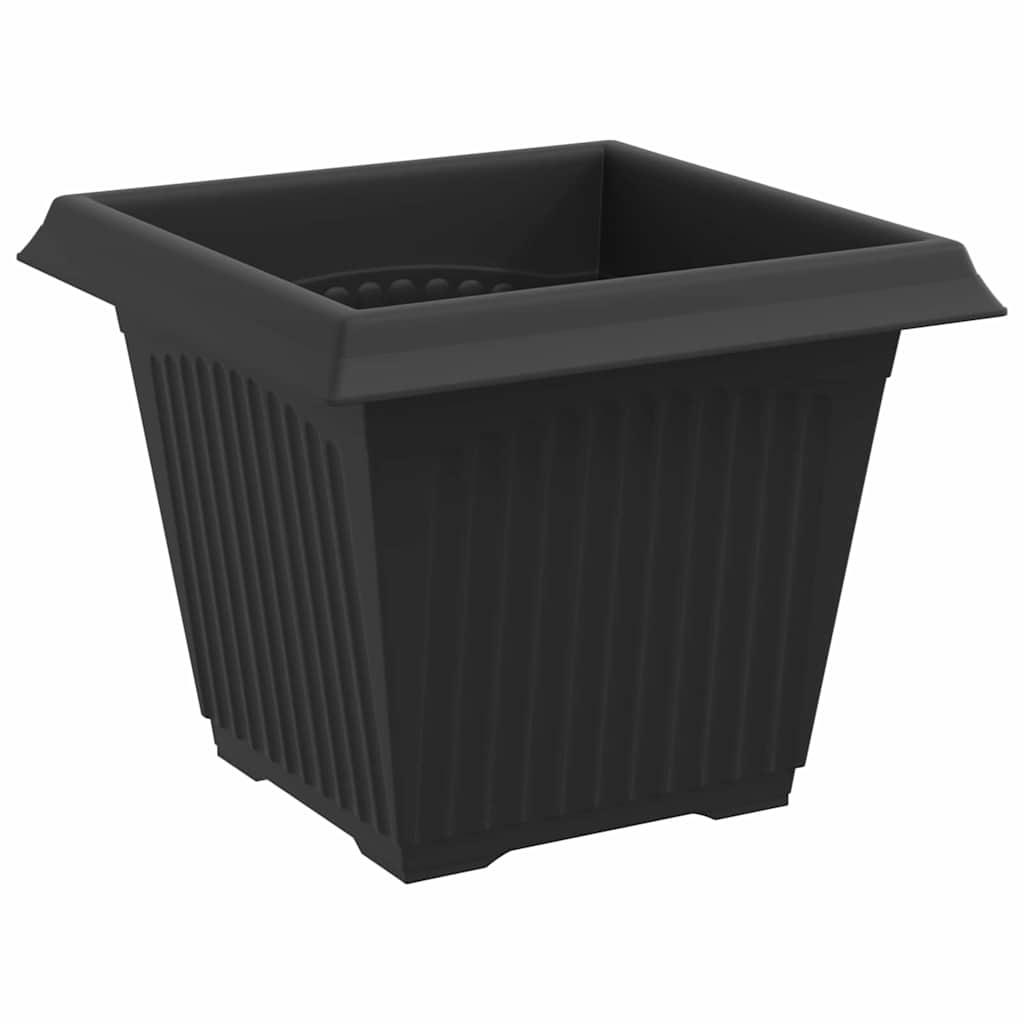 Växtkrukor 24 pcs Svart 20 x 20 x 16 cm Plast