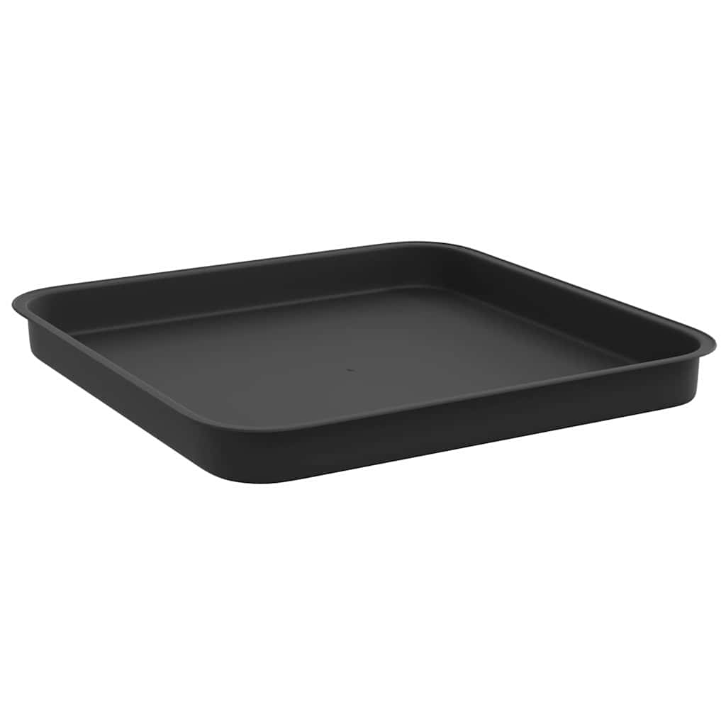 Växtkrukor 24 pcs Svart 28,5 x 28,5 x 22 cm Plast
