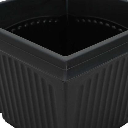 Växtkrukor 24 pcs Svart 38 x 38 x 30 cm Plast