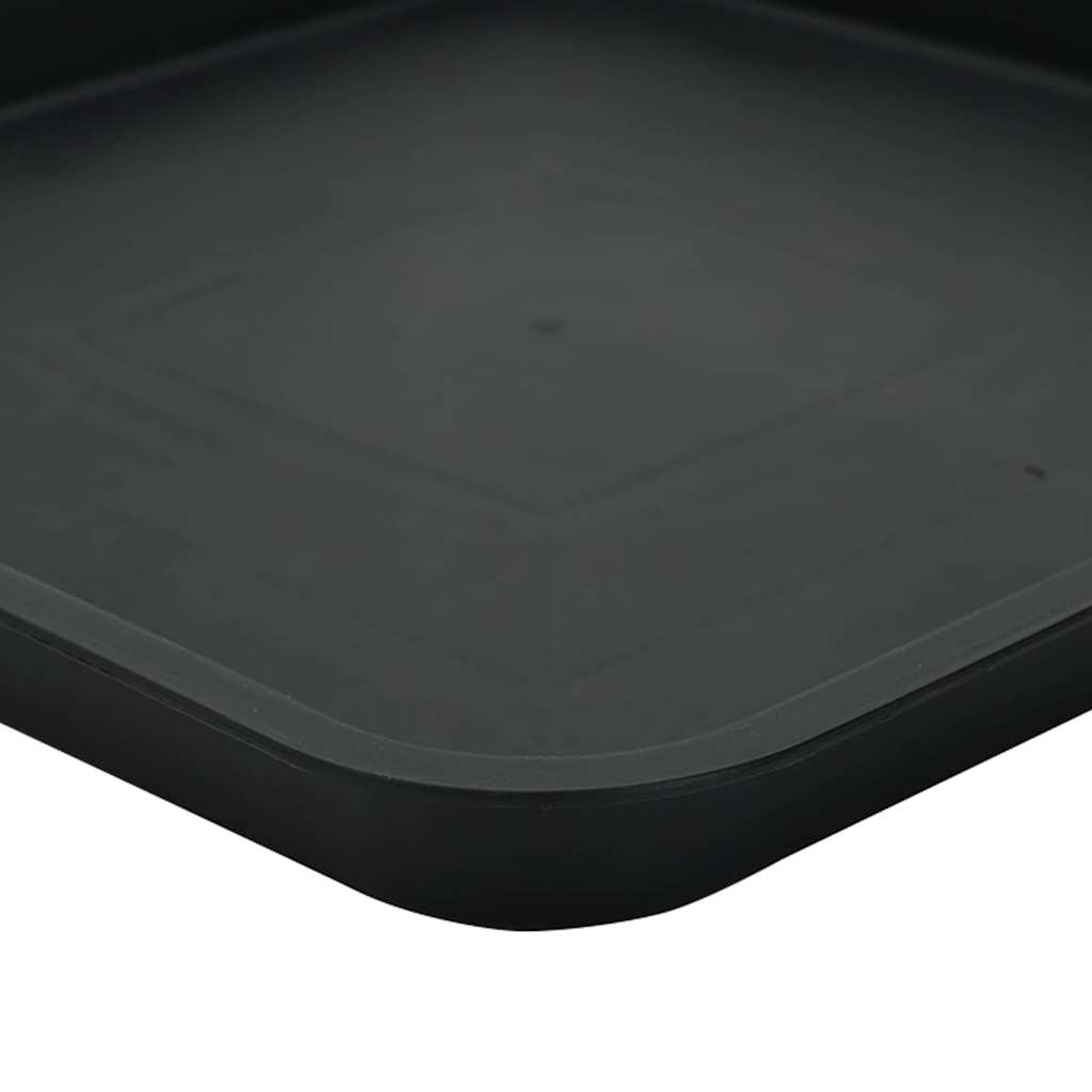 Växtkrukor 24 pcs Svart 38 x 38 x 30 cm Plast