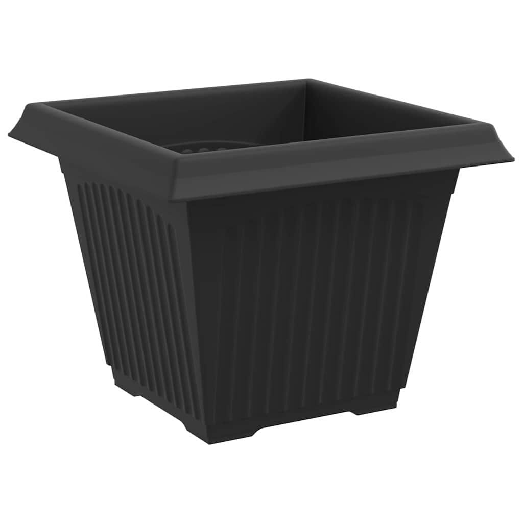 Växtkrukor 24 pcs Svart 38 x 38 x 30 cm Plast