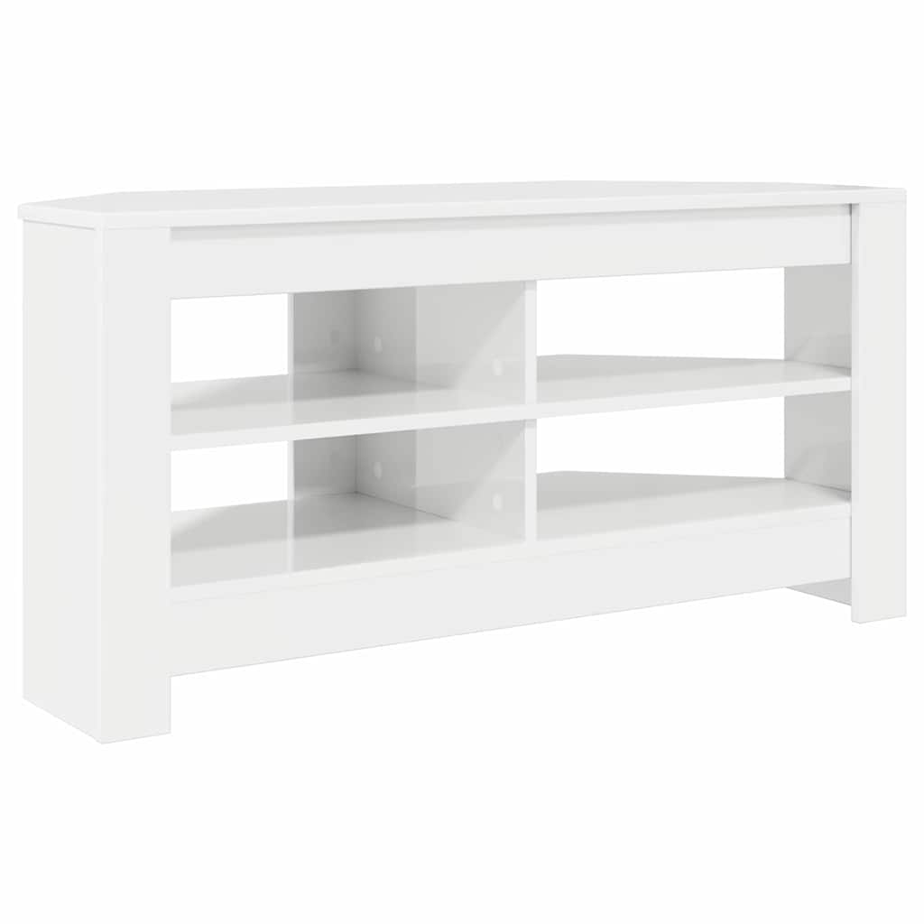 TV-Möbel Högglans Vit HörnTVSkåp 102 x 40,5 x 45 cm