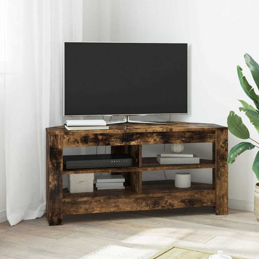 TV-Möbel Rökfärgad Ek HörnTVSkåp 102 x 40,5 x 45 cm