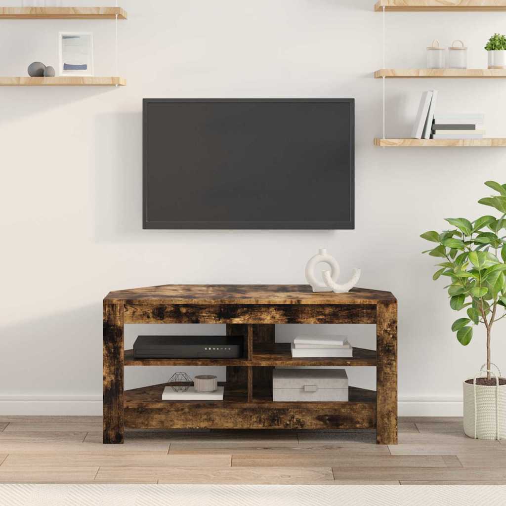 TV-Möbel Rökfärgad Ek HörnTVSkåp 102 x 40,5 x 45 cm