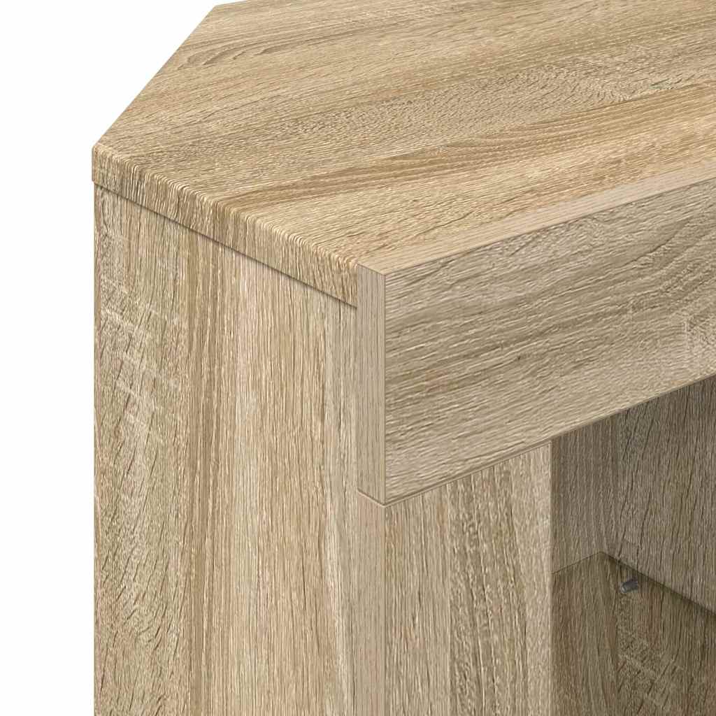 Hörn LED TV-skåp Sonoma-ek 100 x 40 x 50 cm Konstruerat trä