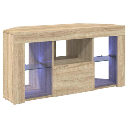 Hörn LED TV-skåp Sonoma-ek 100 x 40 x 50 cm Konstruerat trä