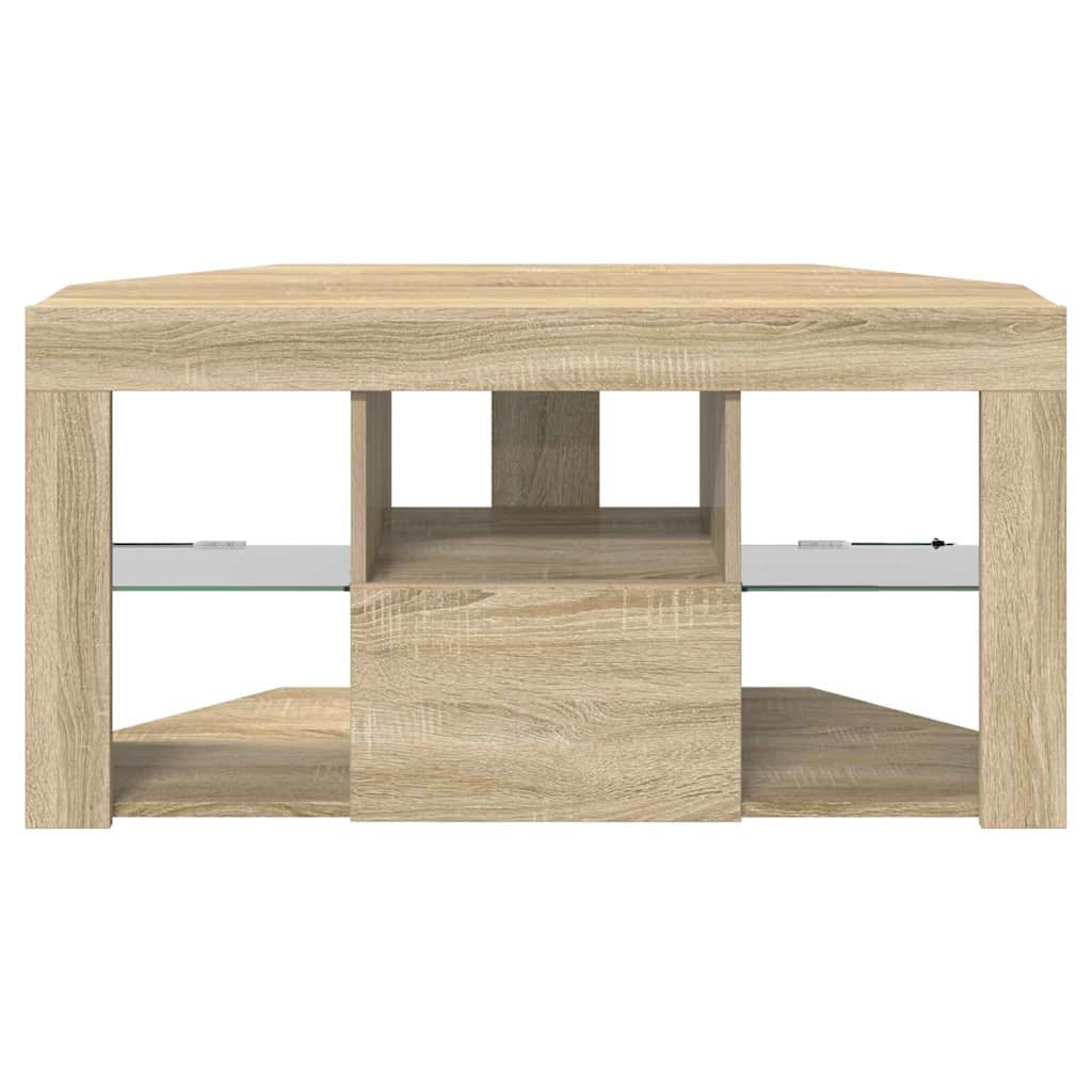 Hörn LED TV-skåp Sonoma-ek 100 x 40 x 50 cm Konstruerat trä
