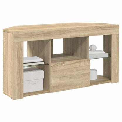 Hörn LED TV-skåp Sonoma-ek 100 x 40 x 50 cm Konstruerat trä