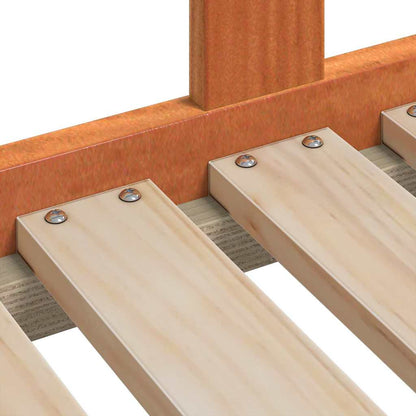 Hundsäng med lagring Vaxbrun 55 x 45 x 28 cm Massiv furu