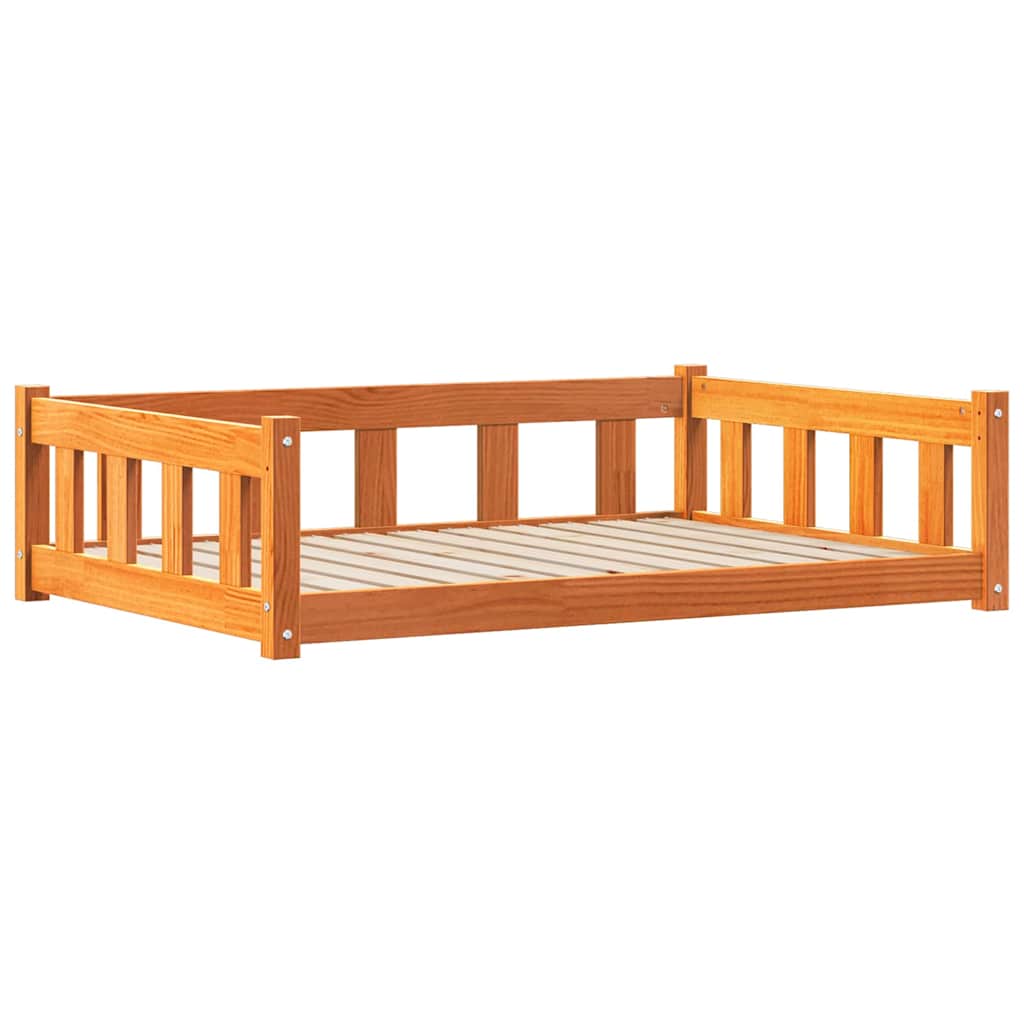 Hundsäng med lagring Vaxbrun 55 x 45 x 28 cm Massiv furu