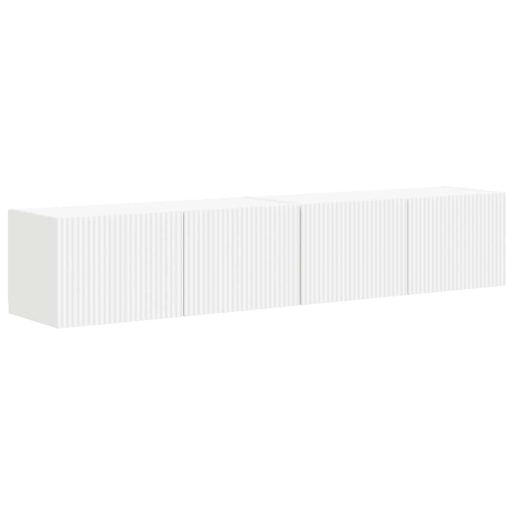 TV Vägghylla 2 pcs Vit 78,5 x 31 x 29,5 cm Konstruerat trä