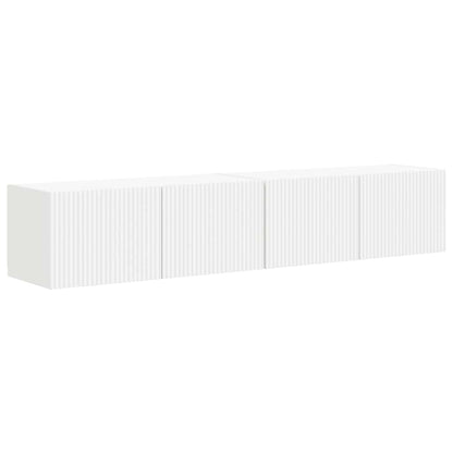 TV Vägghylla 2 pcs Vit 78,5 x 31 x 29,5 cm Konstruerat trä