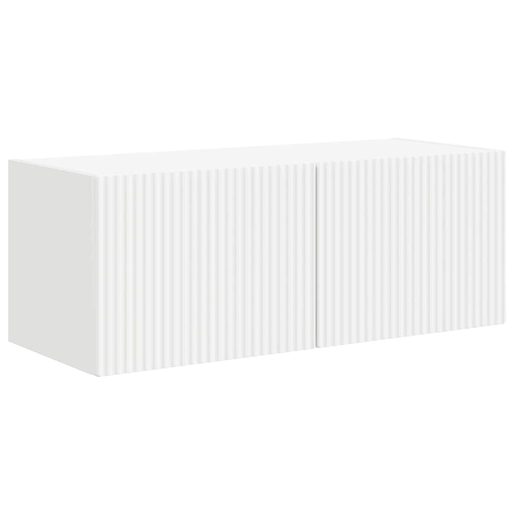 TV Vägghylla 2 pcs Vit 78,5 x 31 x 29,5 cm Konstruerat trä