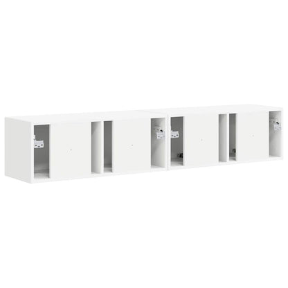 TV Vägghylla 2 pcs Vit 78,5 x 31 x 29,5 cm Konstruerat trä