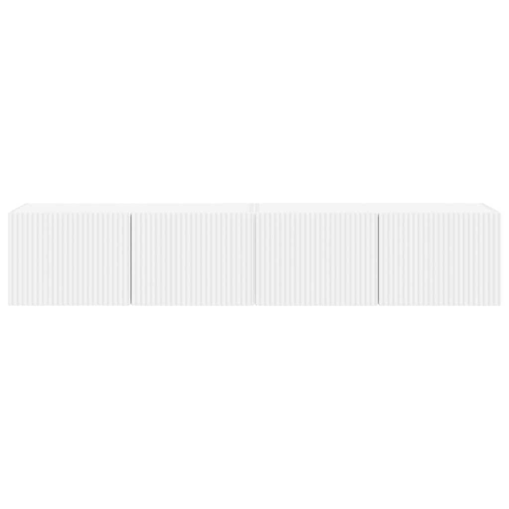 TV Vägghylla 2 pcs Vit 78,5 x 31 x 29,5 cm Konstruerat trä