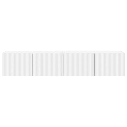 TV Vägghylla 2 pcs Vit 78,5 x 31 x 29,5 cm Konstruerat trä