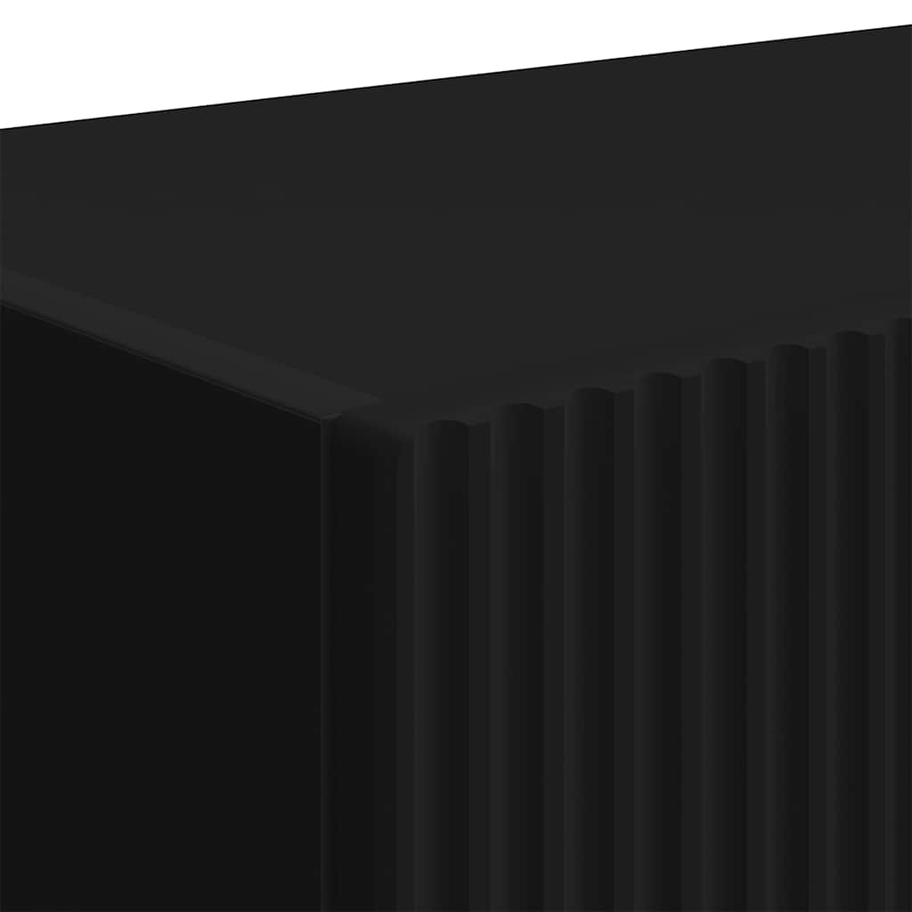TV Vägghylla 2 pcs Svart 78,5 x 31 x 29,5 cm Konstruerat trä