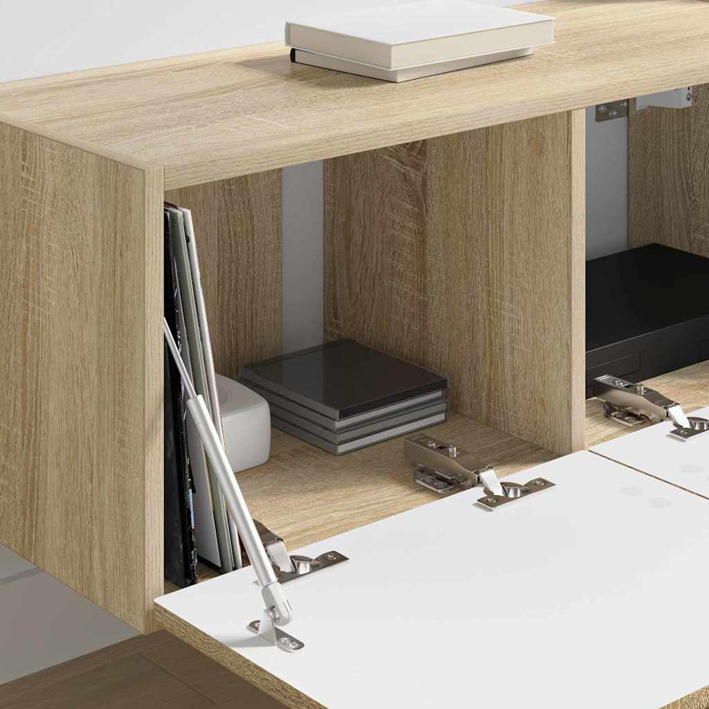 TV Vägghylla 2 pcs Sonoma 78,5 x 31 x 29,5 cm Konstruerat trä